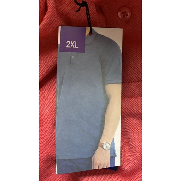 MEMBER'S MARK 2XL Polo Mens Coral Short Sleeve Shirt XXL NEW Golf Work Casual - Picture 6 of 10